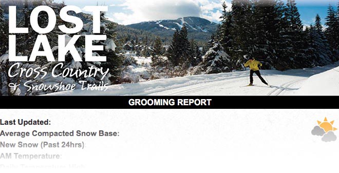 Whistler's Cross Country grooming report